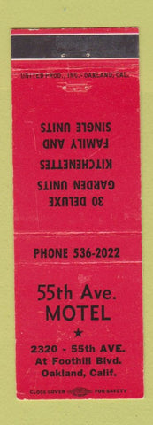 Matchbook Cover - 55th Ave Motel Oakland CA WEAR
