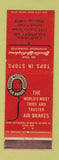 Matchbook Cover - Bendix Westinghouse Brakes Oakland CA