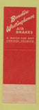 Matchbook Cover - Bendix Westinghouse Brakes Oakland CA