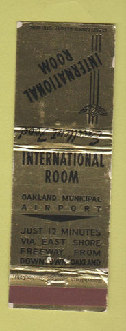 Matchbook Cover - International Room Oakland Municipal Airport CA