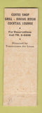 Matchbook Cover - International Room Oakland Municipal Airport CA