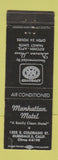 Matchbook Cover - Manhattan Motel Glendale CA WEAR