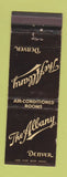 Matchbook Cover - Albany Hotel Denver Colorado WEAR