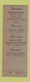 Matchbook Cover - Bennetts Restaurant Denver Colorado