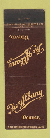 Matchbook Cover - Albany Hotel Denver Colorado