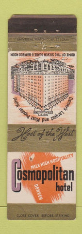 Matchbook Cover - Cosmopolitan Hotel Denver Colorado WEAR