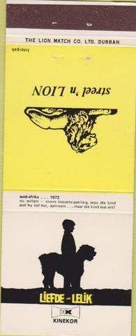 Matchbook Cover - Liefde Lelik Kinekor South Africa