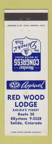 Matchbook Cover - Red Wood Lounge Salida Colorado