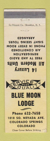 Matchbook Cover - Blue Moon Lodge Colorado Springs STAINED