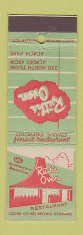Matchbook Cover - Ruth's Oven Colorado Springs