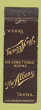 Matchbook Cover - Albany Hotel Denver Colorado WORN