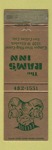 Matchbook Cover - Ram's Inn Fort Collins Colorado WORN