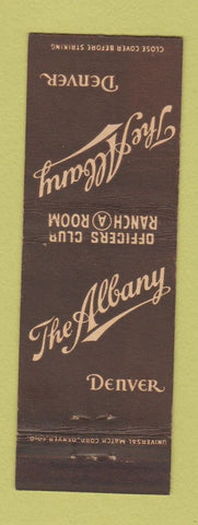 Matchbook Cover - Albany Hotel Denver Colorado