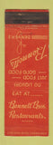 Matchbook Cover - Bennetts Restaurant Denver Colorado
