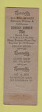 Matchbook Cover - Bennetts Restaurant Denver Colorado