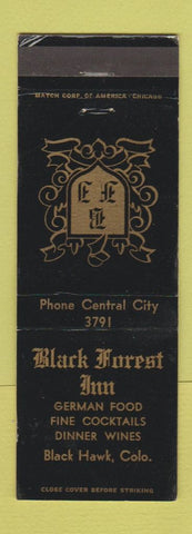 Matchbook Cover - Black Forest Inn Black Hawk Colorado WEAR
