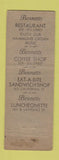 Matchbook Cover - Bennetts Restaurant Denver Colorado