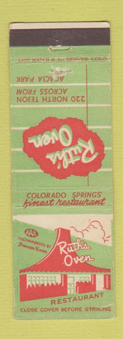 Matchbook Cover - Ruth's Oven Colorado Springs
