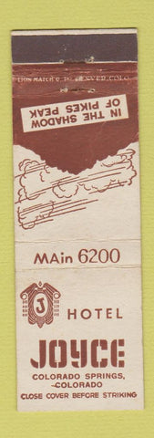 Matchbook Cover - Hotel Joyce Colorado Springs