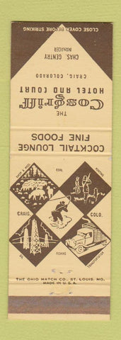 Matchbook Cover - Cosgriff Hotel Court Craig Colorado