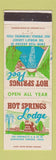 Matchbook Cover - Hot Springs Lodge Glenwood Springs Colorado