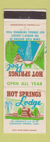 Matchbook Cover - Hot Springs Lodge Glenwood Springs Colorado