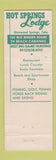 Matchbook Cover - Hot Springs Lodge Glenwood Springs Colorado