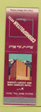 Matchbook Cover - Cosmopolitan Hotel Denver Colorado