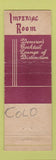Matchbook Cover - Cosmopolitan Hotel Denver Colorado