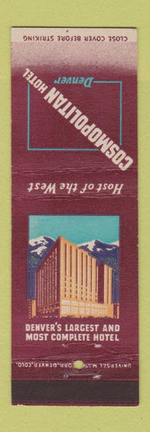 Matchbook Cover - Cosmopolitan Hotel Denver Colorado