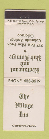 Matchbook Cover - Village Inn Colorado Springs Restaurant