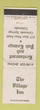 Matchbook Cover - Village Inn Colorado Springs Restaurant