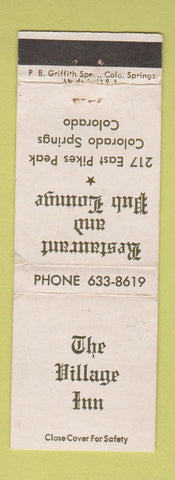 Matchbook Cover - Village Inn Colorado Springs Restaurant
