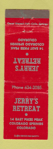 Matchbook Cover - Jerry's Retreat Colorado Springs
