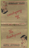 Matchbook Cover - Hotel Jefferson Rendezvous Pull Quick 30s