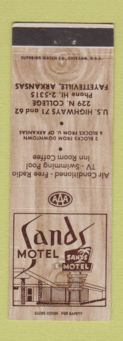 Matchbook Cover - Sands Motel Fayetteville AR
