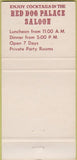 Matchbook Cover - Old Frontier Restaurant Chicago IL cowboy 30 Strike