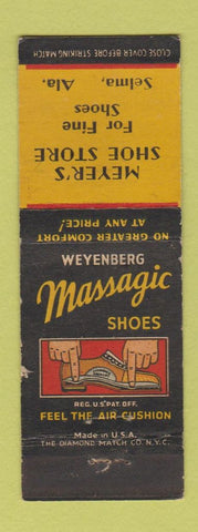 Matchbook Cover - Meyer's Shoes Selma AL Massagic WEAR