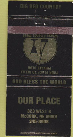 Matchbook Cover - Our Place McCook NE 30 Strike