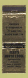 Matchbook Cover - Reed's Motor Lodge Springerville AR WEAR