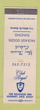 Matchbook Cover - Club Royal Kearney AZ WEAR