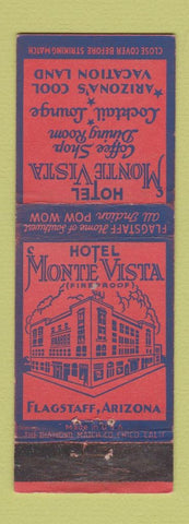 Matchbook Cover - Hotel Monte Vista Flagstaff AZ