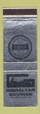 Matchbook Cover - Gibraltar Savings and Loan Phoenix Scottsdale AZ WEAR