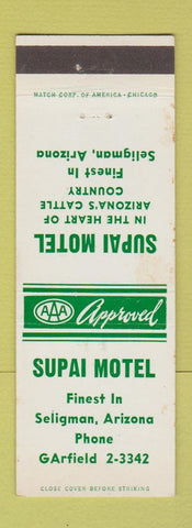 Matchbook Cover - Supai Motel Seligman AZ