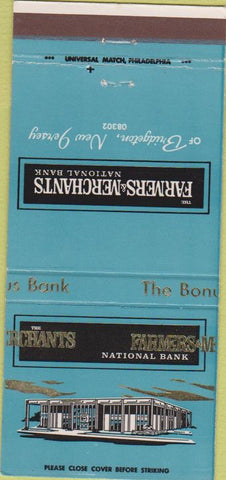 Matchbook Cover - Farmers Merchants Bank Bridgeton NJ