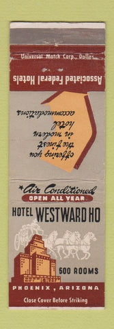 Matchbook Cover - Hotel Westward Ho Phoenix AZ