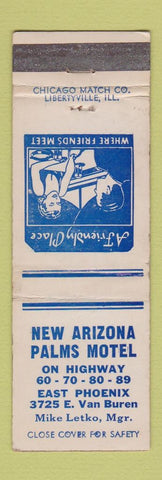 Matchbook Cover - New Arizona Palms Motel Phoenix AZ WEAR