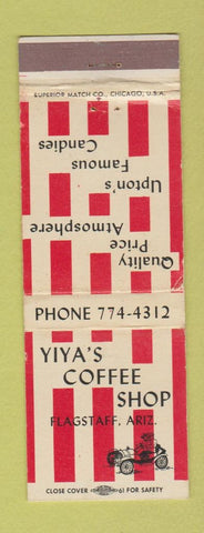 Matchbook Cover - Yiya's Coffee Shop Flagstaff AZ WEAR