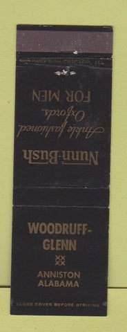 Matchbook Cover - Nunn Bush Men's Shoes Wodoruff Glenn Anniston AL