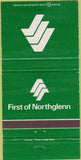 Matchbook Cover - First Bank of Northglenn CO 30 Strike